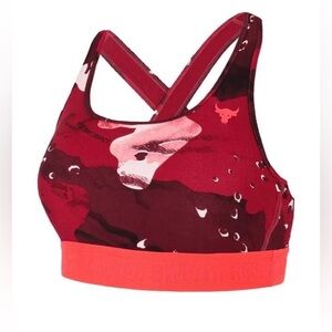 NWT Under Armour Dwayne Johnson Red Camo Sports Bra